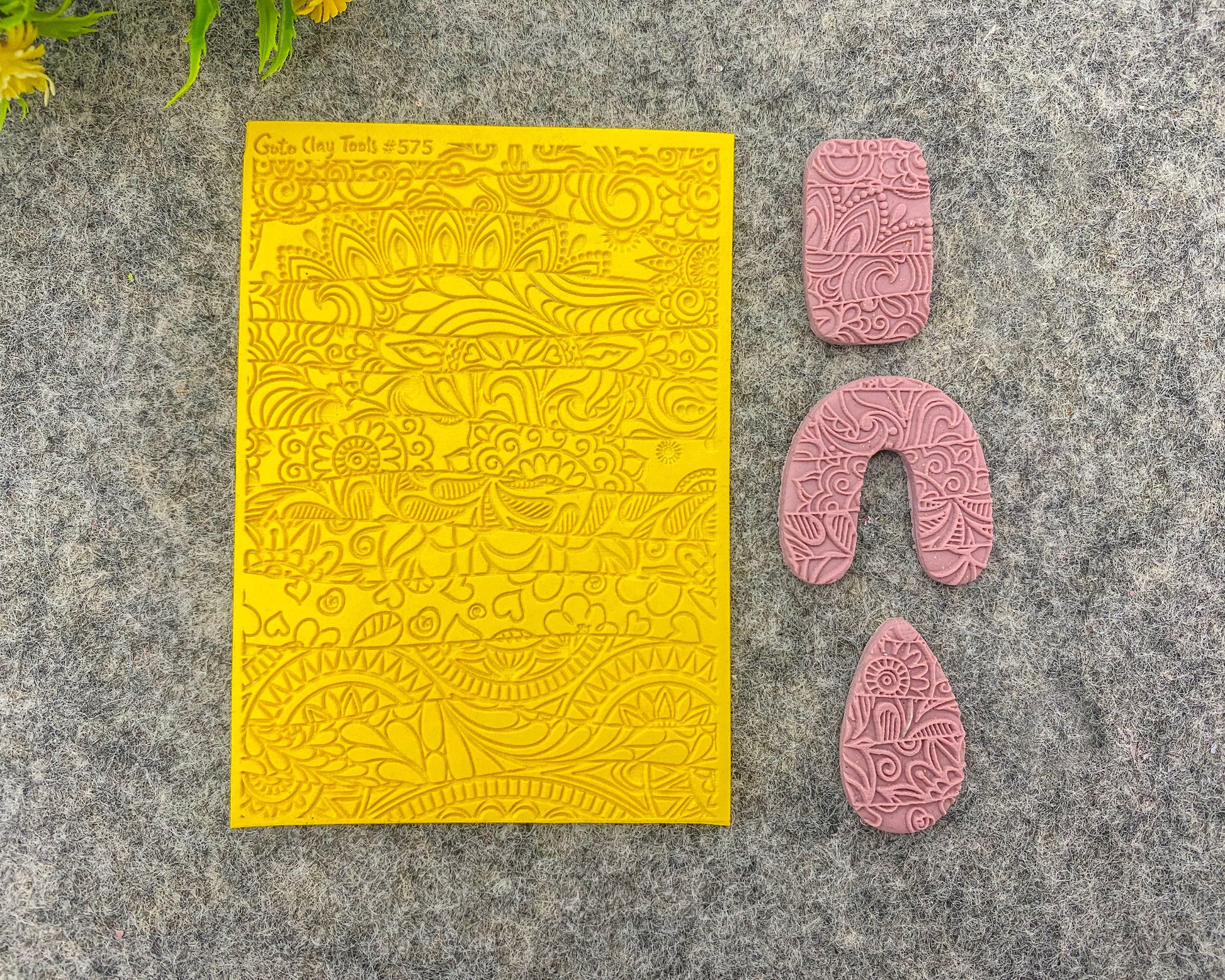 Doodle Texture mat for polymer clay, Polymer Clay Rubber Texture mat, Texture Tile mats, Fimo, Sculpey, Cernit #575