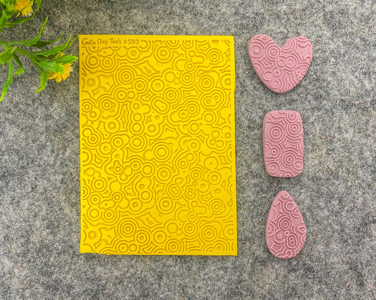 Contours Texture mat for polymer clay, Polymer Clay Rubber Texture mat, Texture Tile mats, Fimo, Sculpey, Cernit #593