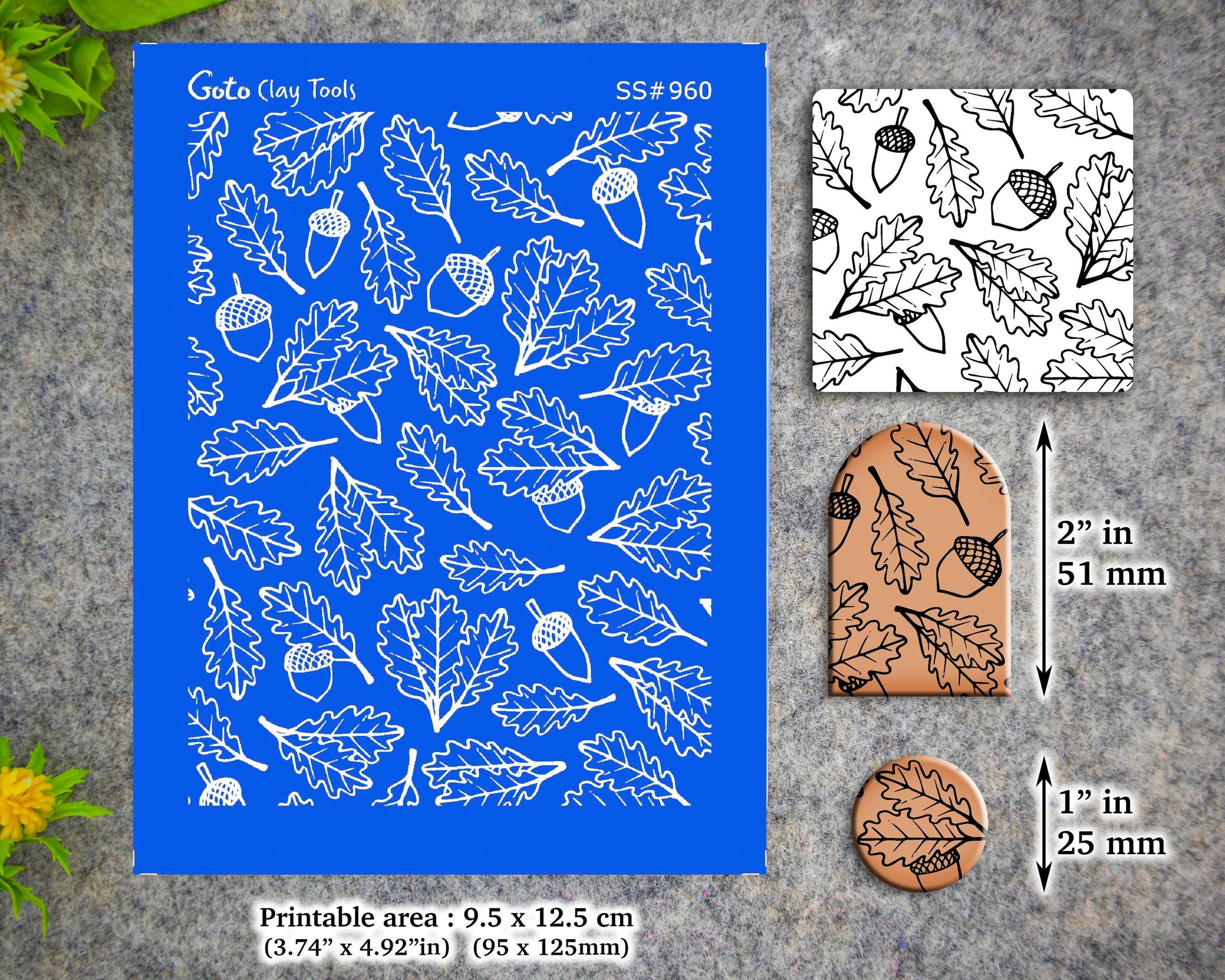 Fall pattern Silkscreen for Polymer Clay Earring making, Clay Stencils, Clay Earring Silkscreen, Polymer Clay Supplies SS#960