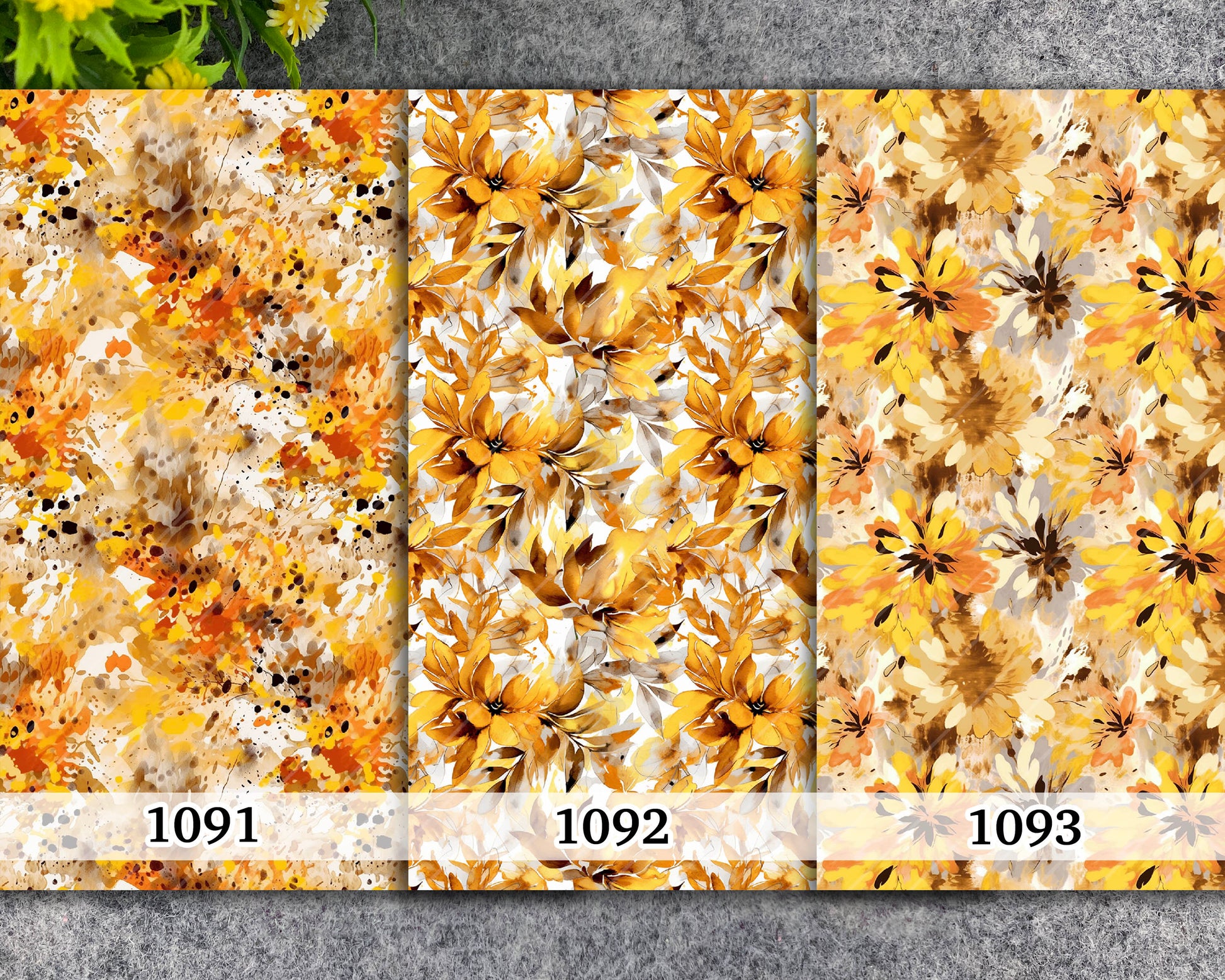 Water soluble Transfer paper for polymer clay, Orange abstract flower pattern, polymer clay image transfers, magic transfer paper