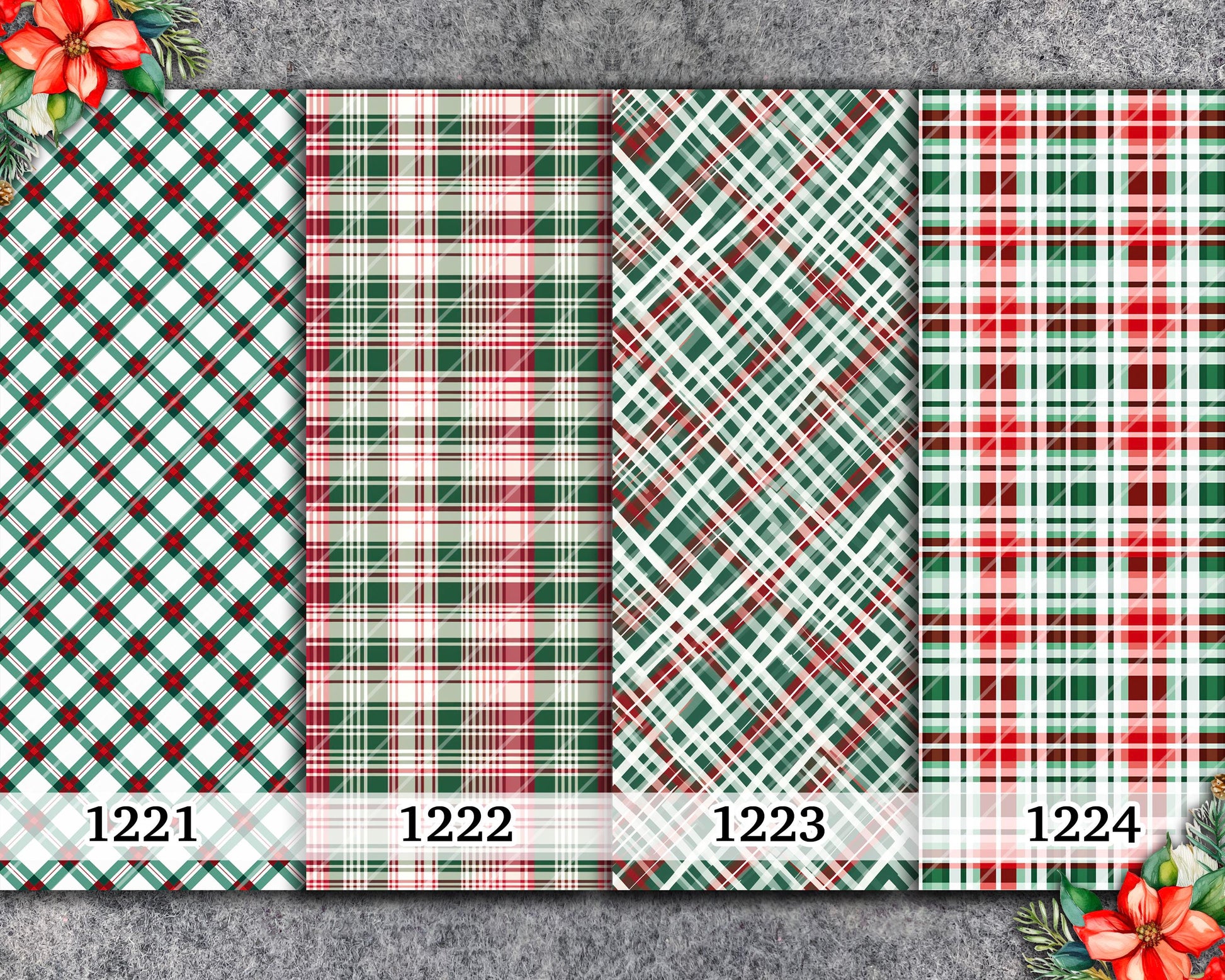 Water soluble Transfer paper for polymer clay, Christmas Plaid, polymer clay image transfers, magic transfer paper