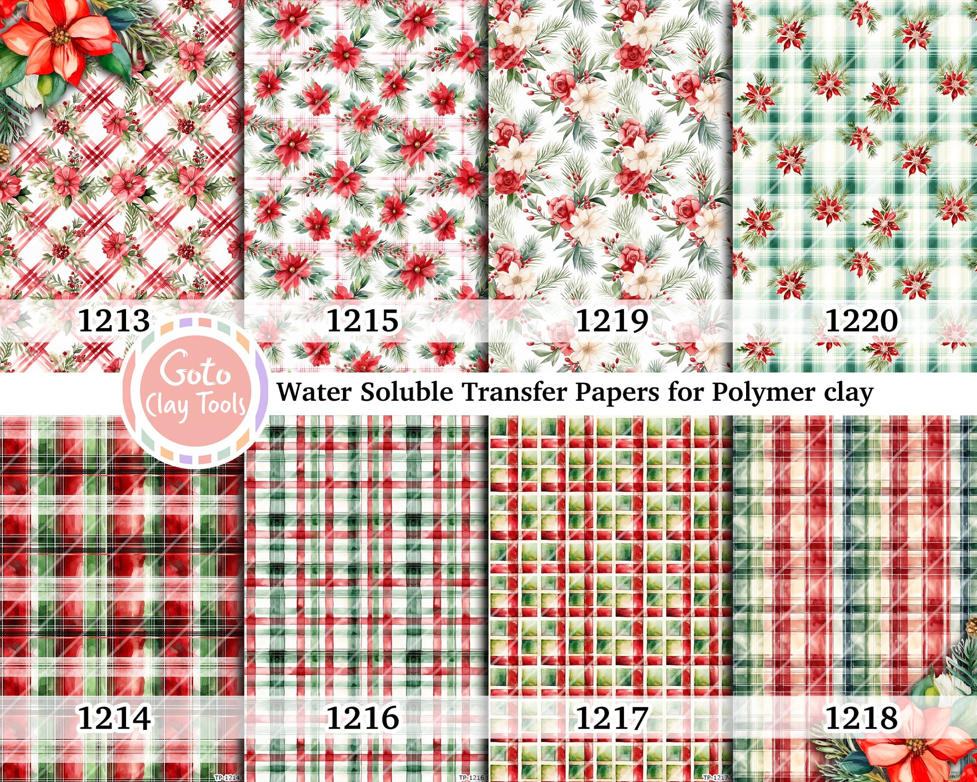 Water soluble Transfer paper for polymer clay, Plaid patterns, polymer clay image transfers, magic transfer paper