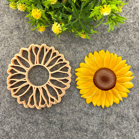 Sunflower Trinket dish cutter, Ring Dish Clay Cutter, Trinket Dish Clay Cutter for Polymer Clay