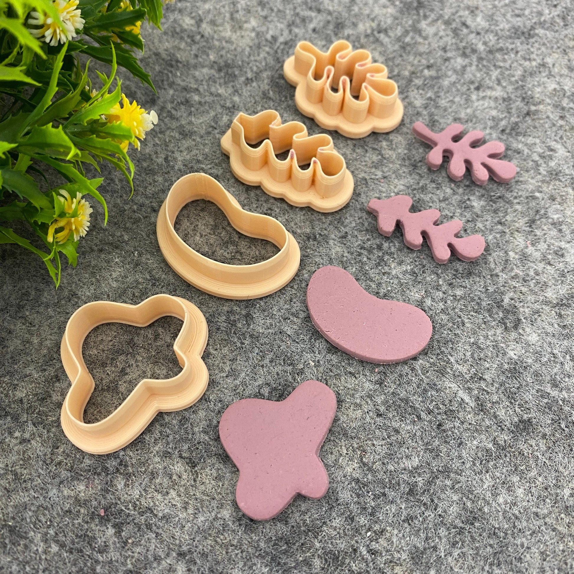 Organic shape dangle clay cutter, earring polymer clay cutter, long dangle jewellery cutter, Organic cutter Polymer clay tools #669