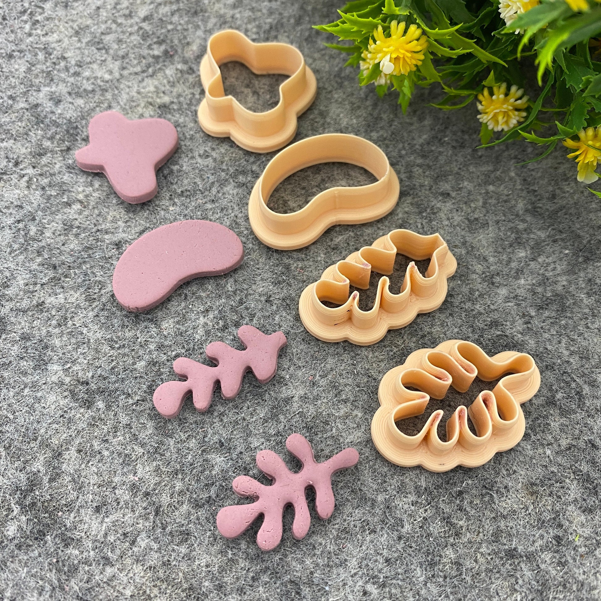 Organic shape dangle clay cutter, earring polymer clay cutter, long dangle jewellery cutter, Organic cutter Polymer clay tools #669