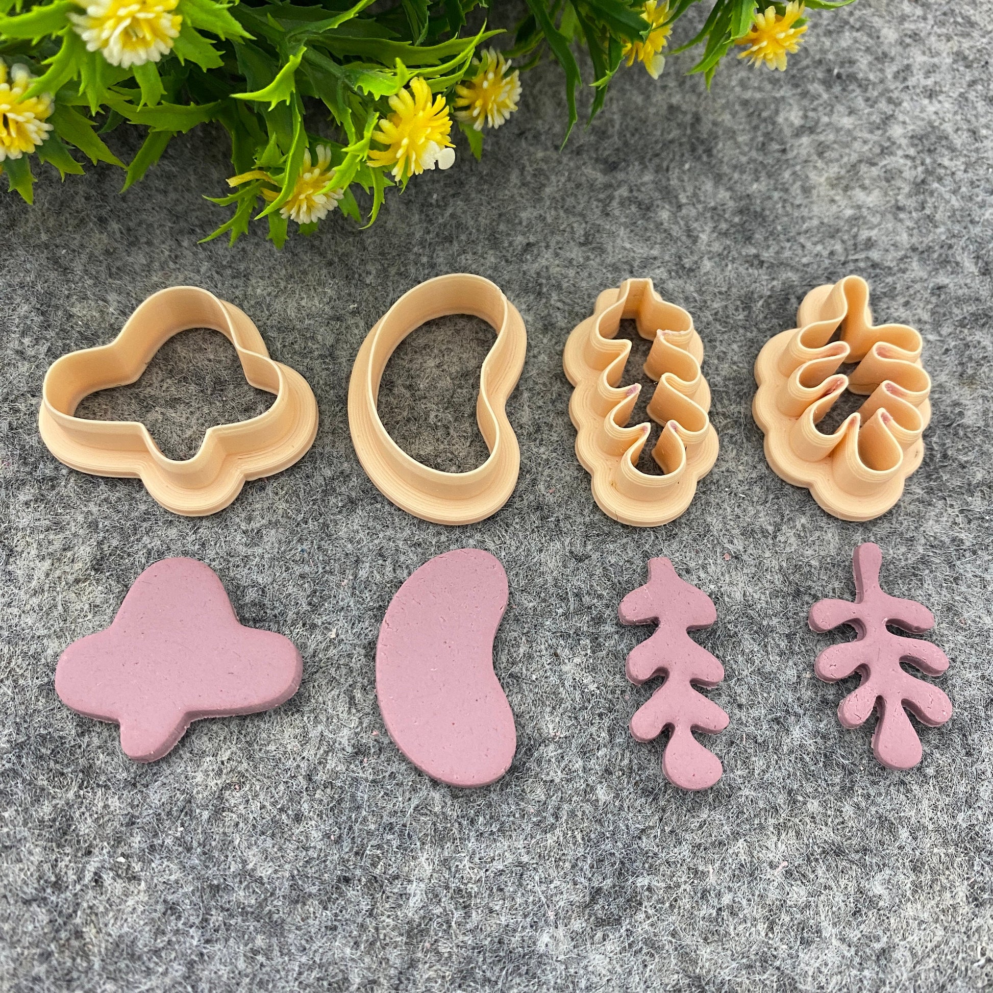 Organic shape dangle clay cutter, earring polymer clay cutter, long dangle jewellery cutter, Organic cutter Polymer clay tools #669