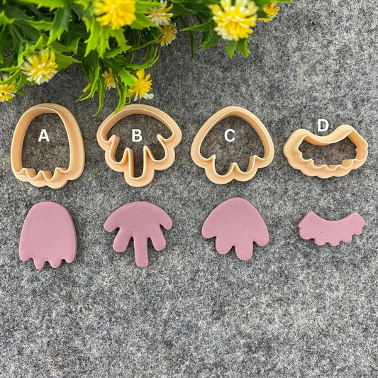 Organic Tulip clay cutter, earring polymer clay cutter, Tulip dangle jewellery cutter, Organic cutter Polymer clay tools #668