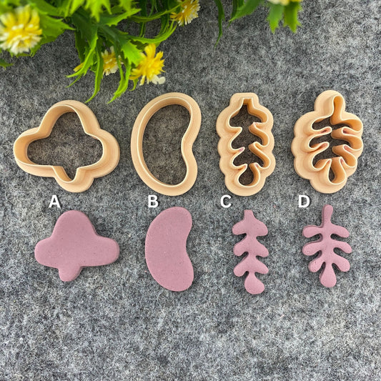 Organic shape dangle clay cutter, earring polymer clay cutter, long dangle jewellery cutter, Organic cutter Polymer clay tools #669