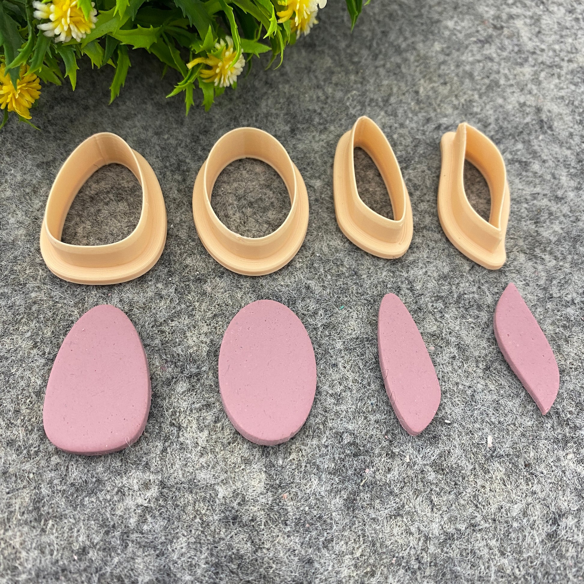 Organic shape clay cutter, earring polymer clay cutter, Drop shape, Oval dangle jewellery cutter, Organic cutter Polymer clay tools #661