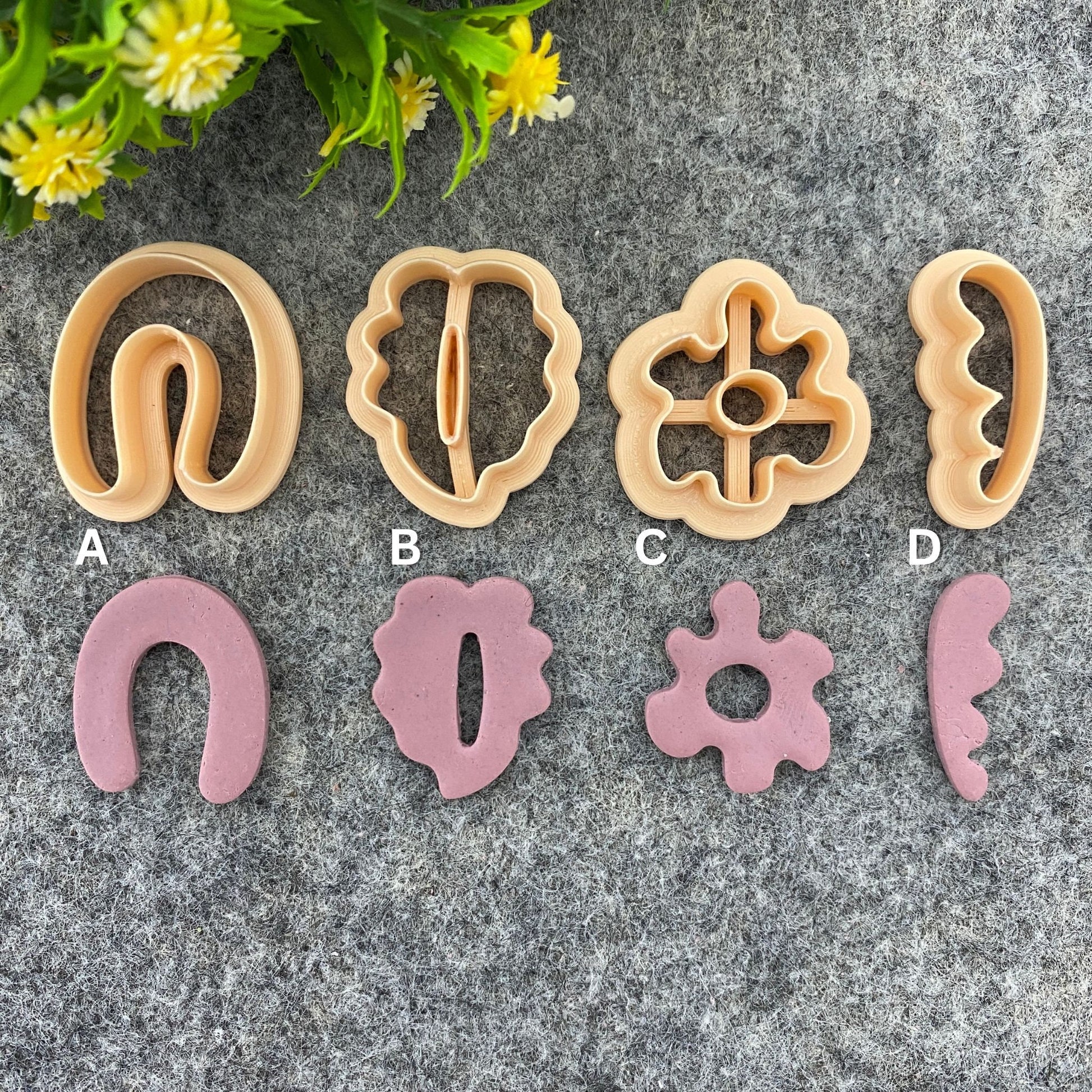 Organic Arch clay cutter, earring polymer clay cutter, Leaf shape, Flower jewellery cutter, Organic cutter Polymer clay tools #667