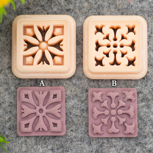 Symmetrical embossed clay cutter, polymer clay cutter for earring making #686-SET-1