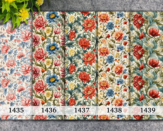 Water soluble Transfer paper for polymer clay, Vintage floral pattern transfer paper, polymer clay image transfers, magic transfer paper
