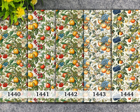 Water soluble Transfer paper for polymer clay, Vintage fruit pattern transfer paper, polymer clay image transfers, magic transfer paper