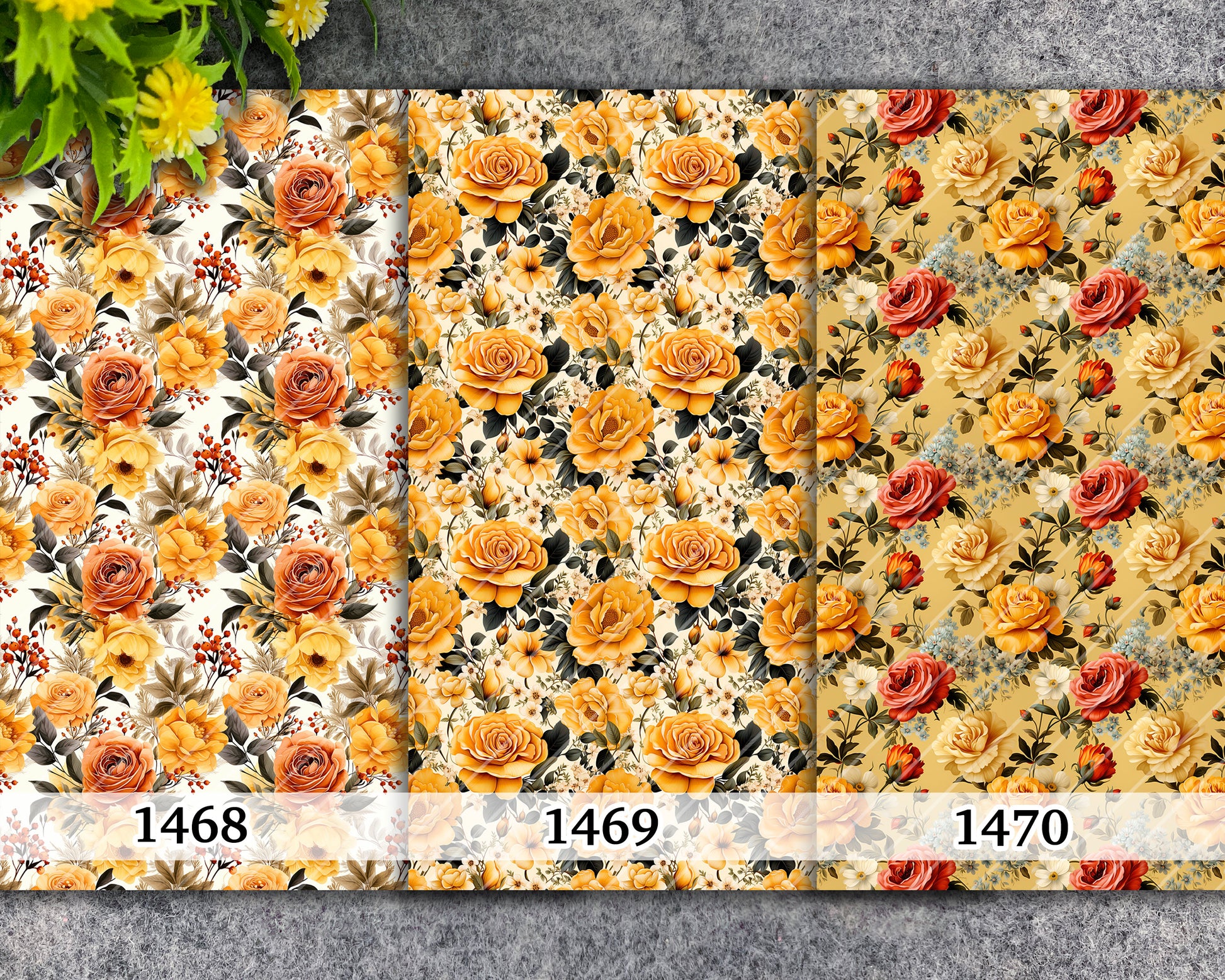 Water soluble Transfer paper for polymer clay, Yellow and orange rose, polymer clay image transfers, magic transfer paper