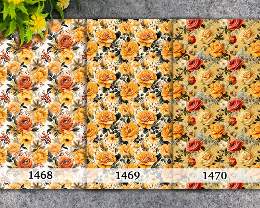 Water soluble Transfer paper for polymer clay, Yellow and orange rose, polymer clay image transfers, magic transfer paper