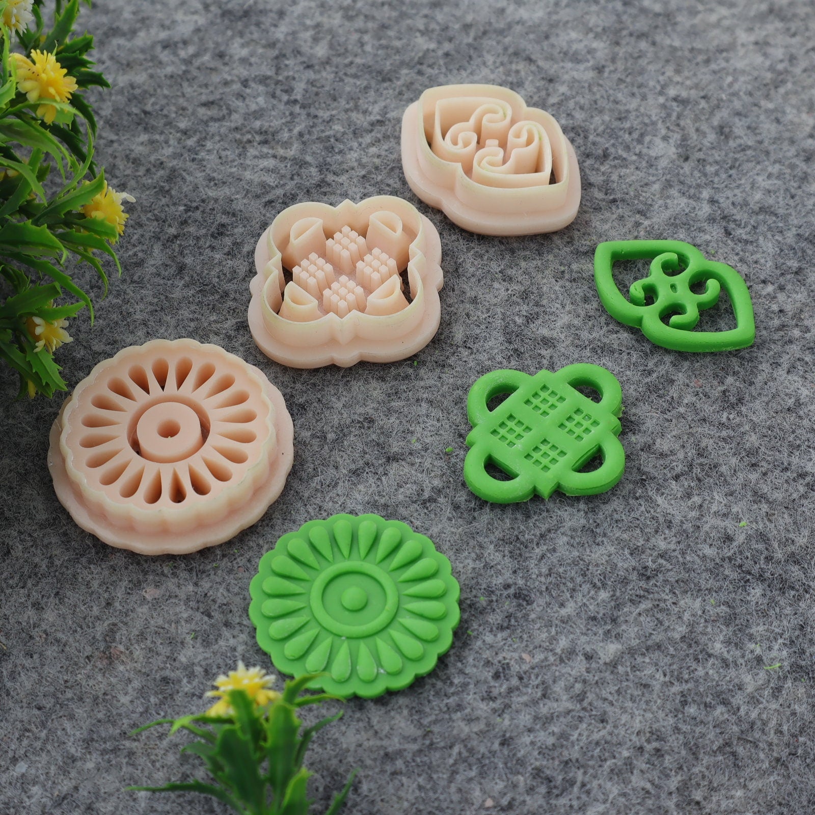 Adinkra symbol clay cutter, earring polymer clay cutter, Mako symbol cutter, Abusua pa symbol cutter Polymer clay tools #710-set-3