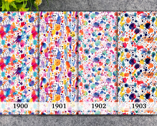 Water soluble Transfer paper for polymer clay, Colorful watercolor splash, polymer clay image transfers, magic transfer paper